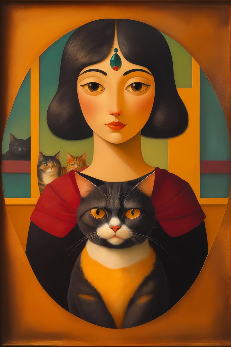 06312-676372216-masterpiece,best quality,cat,oil painting,_lora_tbh110-_0.6_,style of Tarsila do Amaral,.png